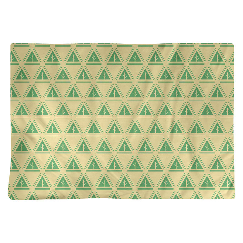 Récapitulatif de coton 18" classique à arbre minimaliste Barbra, Jaune / vert, Coton