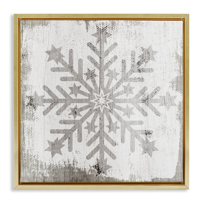 Winter Snowflake Distressed Pattern