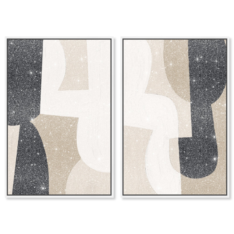 El Modernista Set Set by Oliver Gal, 31"H x 46"W, White Floater Frame