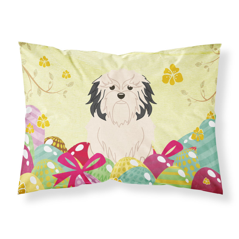 Taie d’oreiller œufs de pâques, Petit chien lion