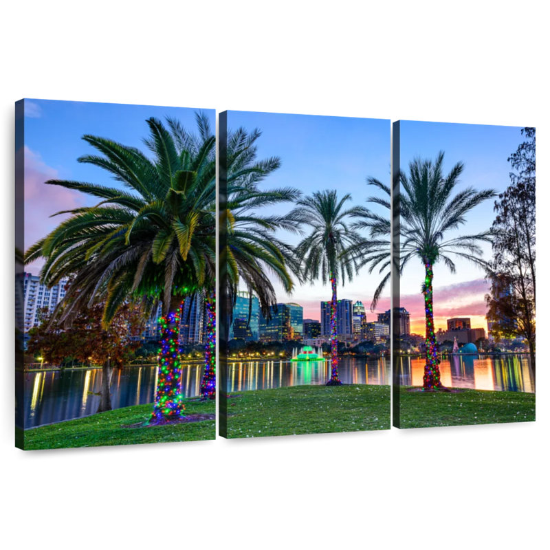 Paysage urbain de la Floride, H 24 po x l 38 po