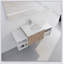 Meuble-lavabo à fermeture en douceur 48 po avec lavabo et deux petites tablettes de rangement
