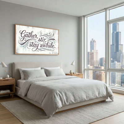 Ensemble de 1 tableau sur toile « Gather Stir Stay Awhile »