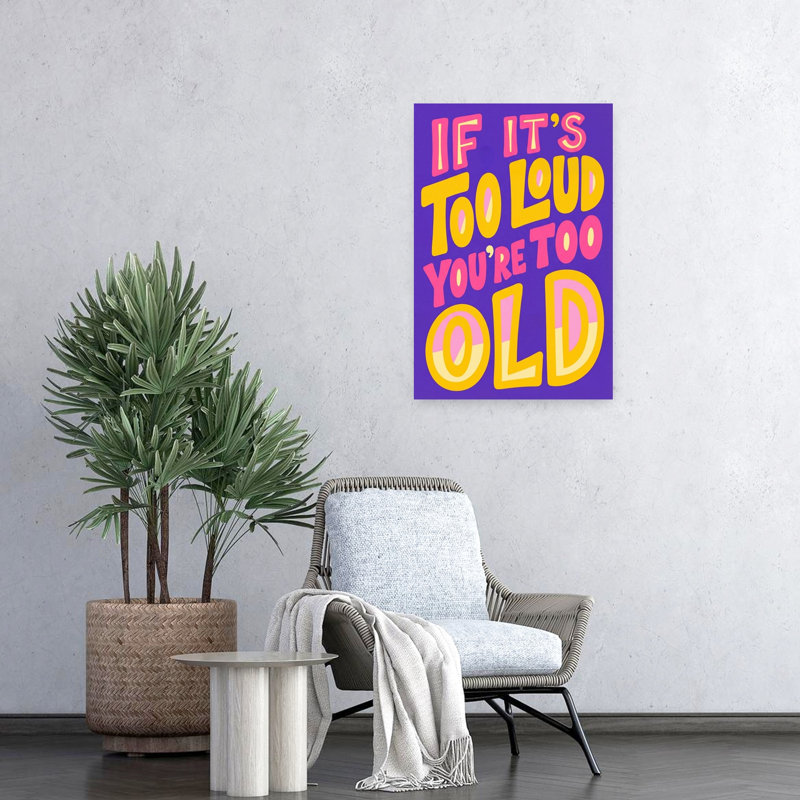 «Retro Loud Age», impression d'art ludique et coloré, 24" H x 16" W