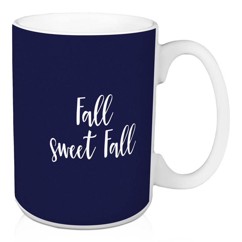 Grande tasse à café automne Okelley, Bleu marine