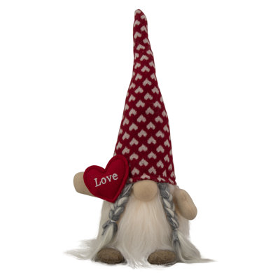 Gnome illuminé 13 po avec cœur