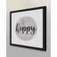 Reproduction d’art textuel sur papier encadrée « be happy » par Diana Alcala-17938155