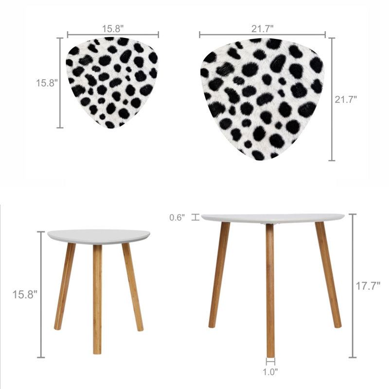 Ensemble de 2 tables basses gigognes Triangle