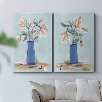Botanica Bouquet I - Toile tendue avec châssis de qualité supérieure - Prêt à être accroché