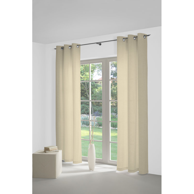 Breedlove Eyelet Room Darkening Single Curtain, 270cm Width x 245cm Drop, Natural