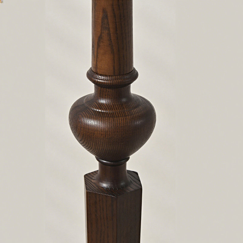 Lampadaires en bois massif 59,06 "brun noisette + beige