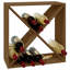 4 Bottle Solid Wood Floor Wine Bottle Rack-2071406888