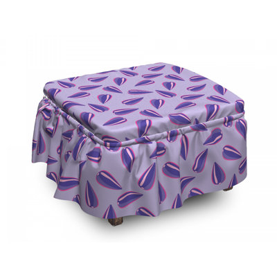 Housse pour repose-pieds fleur graines