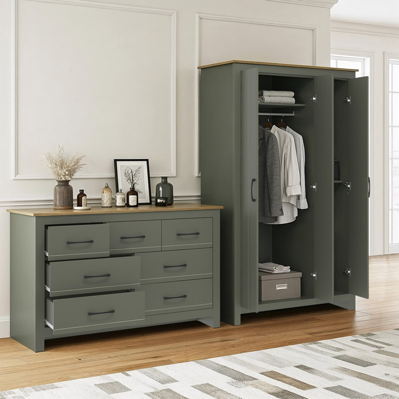 Limestone Storage Suite Bedroom Set, Kale Green