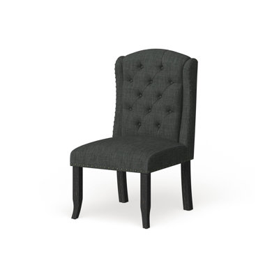 Fauteuil à oreilles rustique l 23 po, gris foncé (2 / RTC)