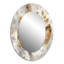 Parminder Gold and Silver Impressions of Bohemian Energy - miroir mural décoratif en plumes de Boho, grand miroir traditionnel, art imprimé en métal-1375672280-1375672281