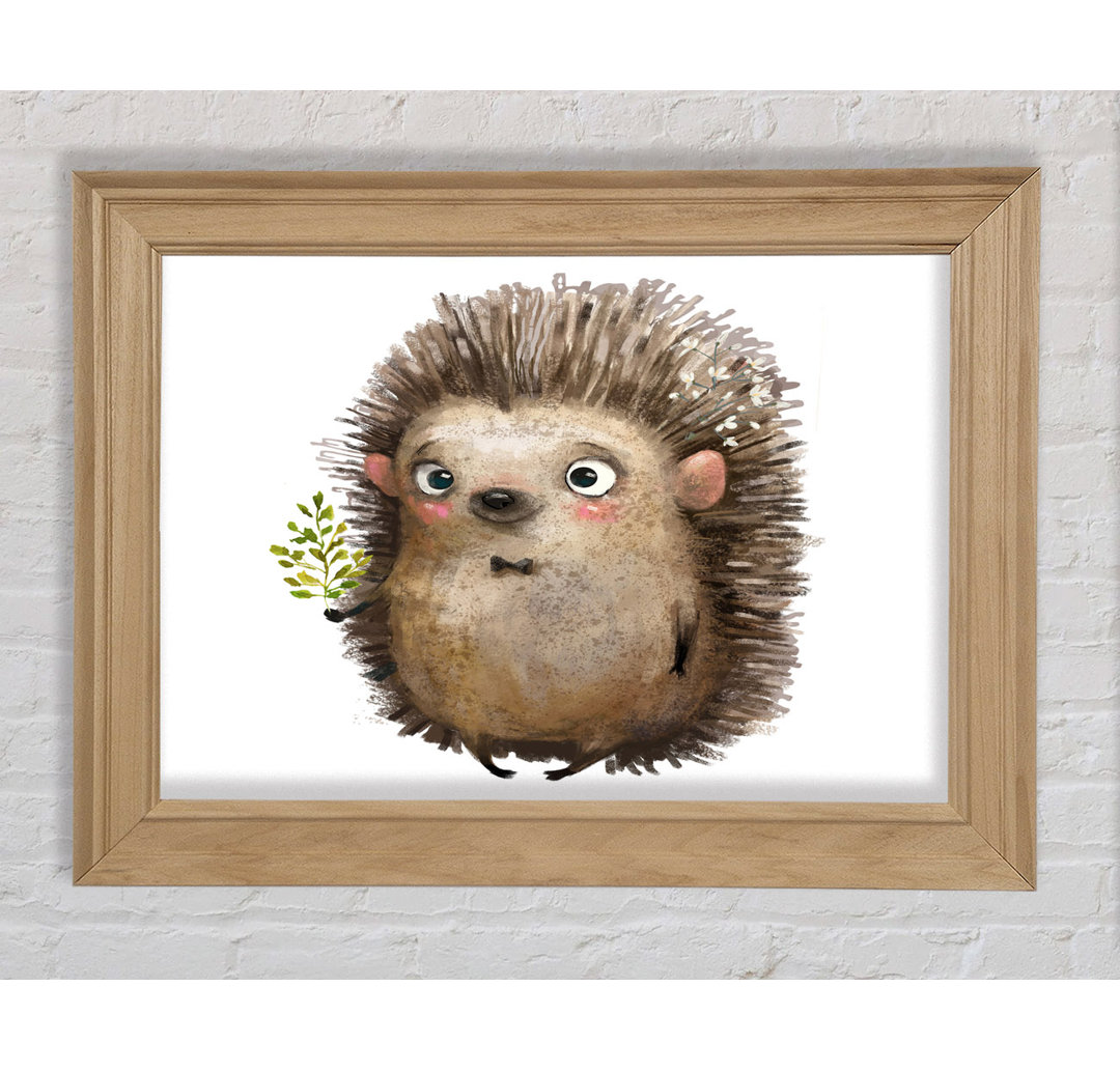 Igel mit Blumen - Bilderrahmen Kunstdrucke