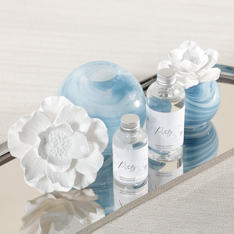 Recharges pour diffuseur d'huile de porcelaine Petals, ensemble de 2, 1,69 oz, Water Lotus