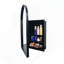 Armoire de salle de bain polyvalente avec cadre en métal avec miroir et tablettes réglables pour le rangement-94234757