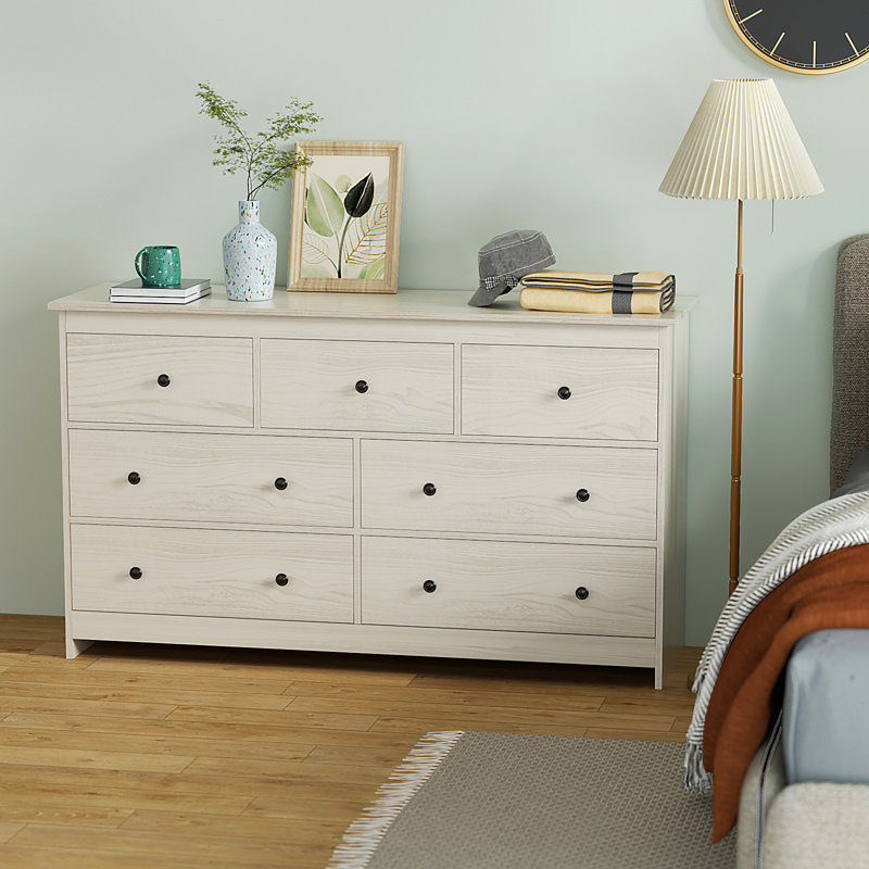 Commode 7 tiroirs Madisson, Naturel