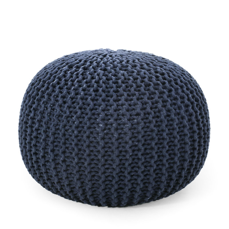 Pouf rond en coton Bordeaux
