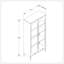 Grande armoire d'appoint à 2 portes avec verre cannelé Luna