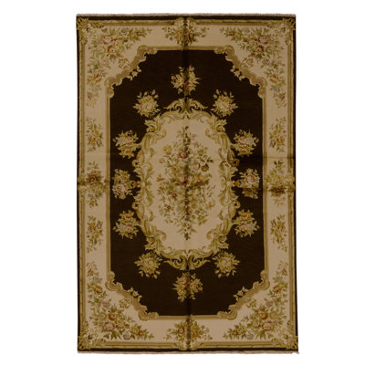 Handmade Silk and Wool Area Rug