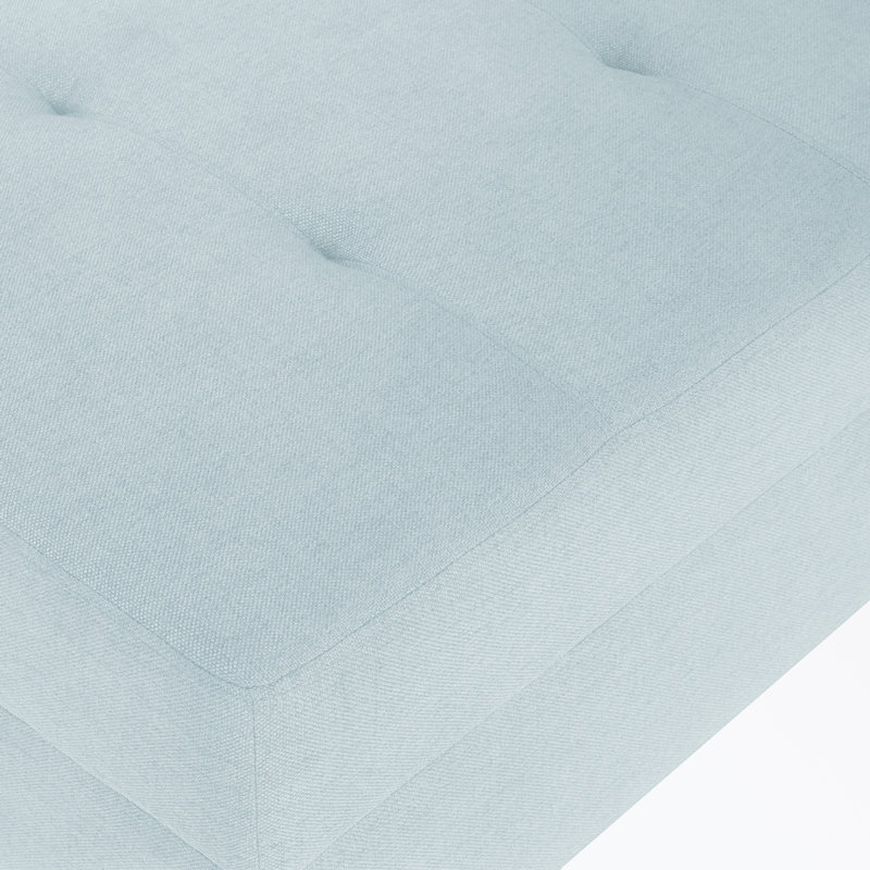 Anjuman Upholstered Ottoman, Light Sky, Light Sky Polyester