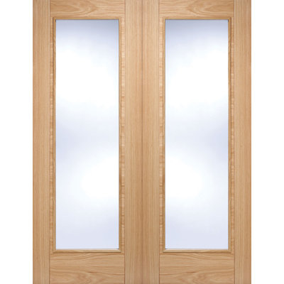 Vancouver Glazed Oak Internal Door Pair