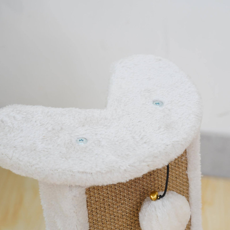 17" Minimalist Scratching Post with Toy