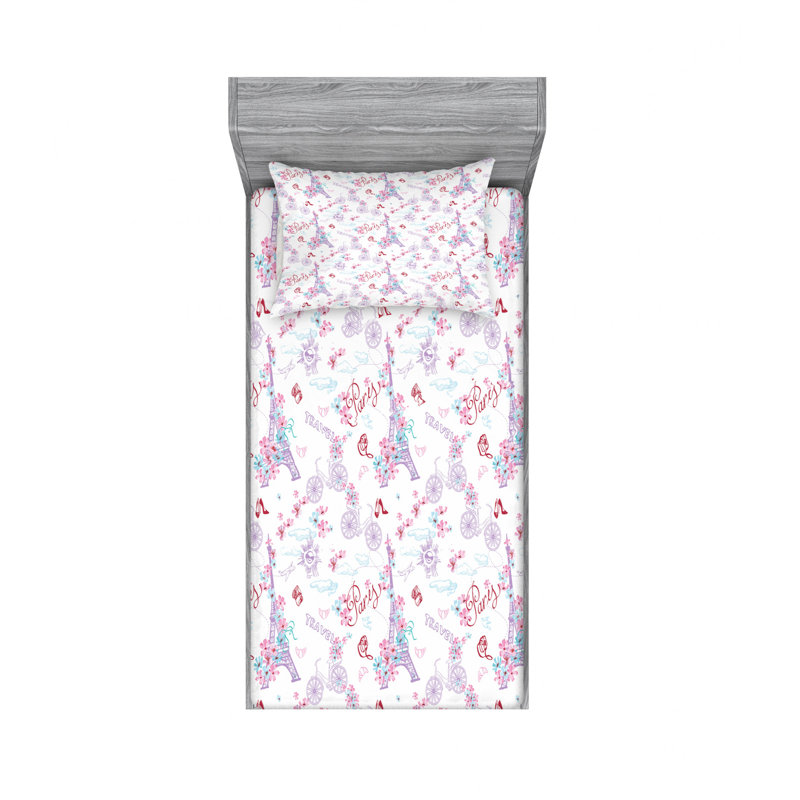 Microfiber Sheet Set, Twin Sheet Set with Fitted Sheet