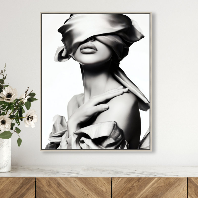 Blinded Grace I Print by Oliver Gal, 21"H x 25"W, Silver Floater Frame
