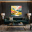 «Watercolor Landscape 10», art mural sur toile beige-1232810084