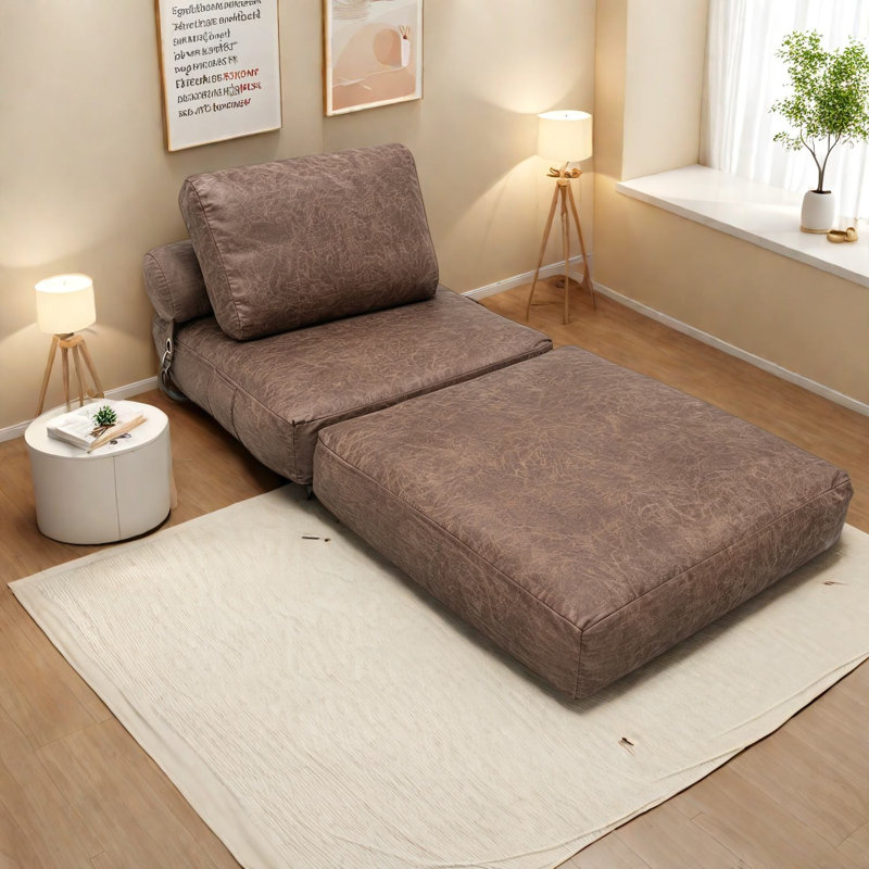 Canapé-lit pliable 3 en 1 à compression, tissu technique 86 cm, salon portatif moderne