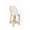 Tabouret de bar moderne en rotin avec dossier incurvé de style bistro Manau