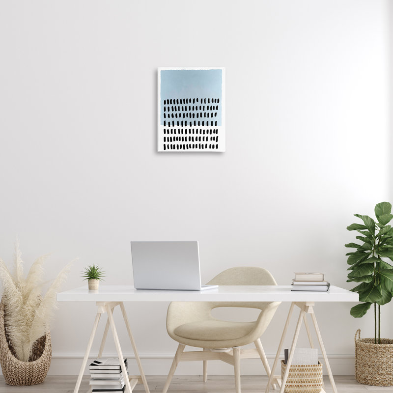  Art mural bleu par Michael Willett, H 20 po x l 16 po