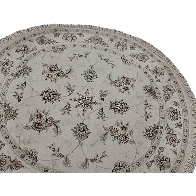 Hand Knotted Area Rug in Ivory