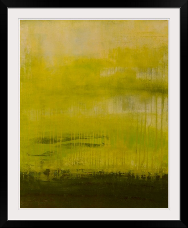 «Rain Forest» par Frisco, impression, H 23 po x l 20 po x P 1 po, Cadre noir