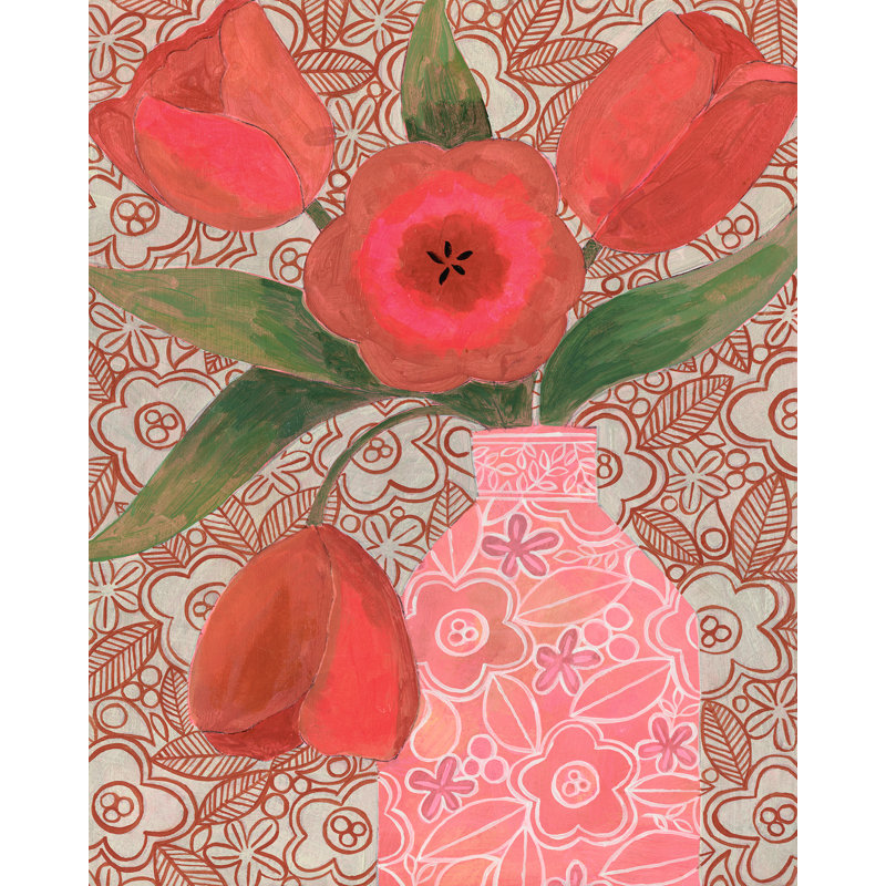Red Tulips, 21.75" H x 17.75" W