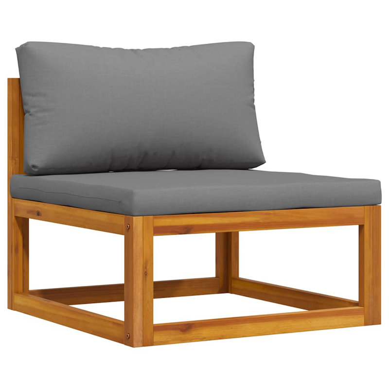 Fernley Patio Chair with Cushions, Dark Gray, Corner sofa (2 pcs)