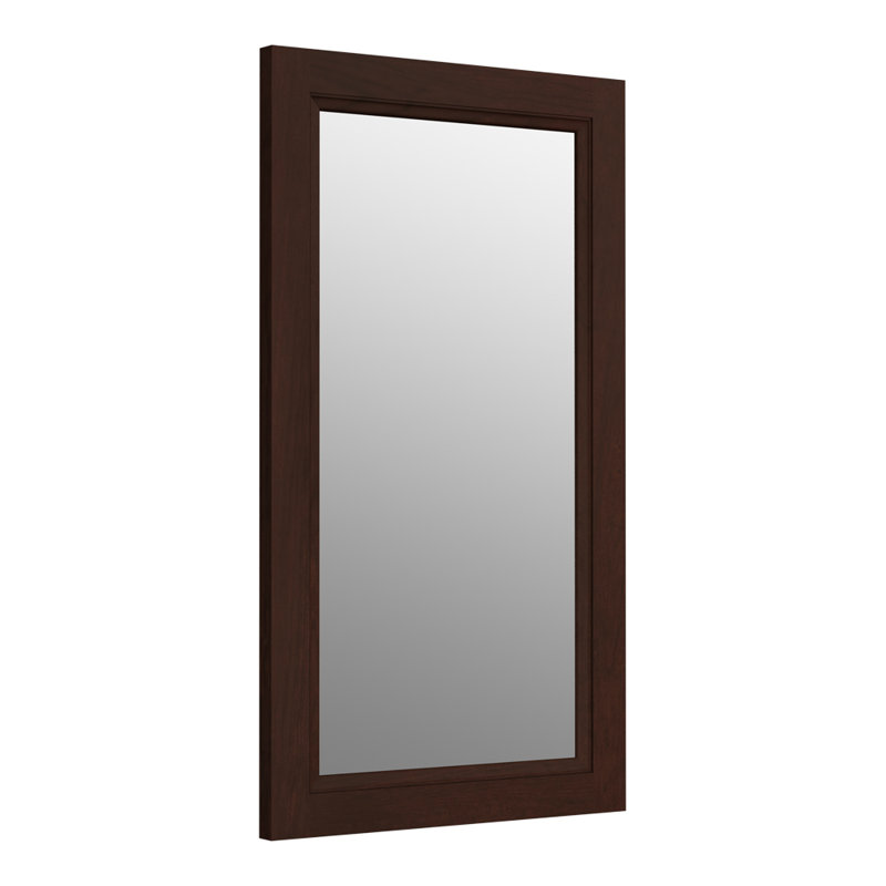 Damas Framed Mirror, Cherry Tweed