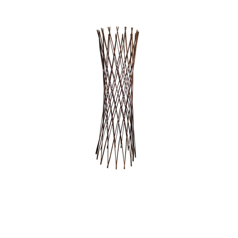 72" Tall Dark Brown Willow Wood Expanding Trellis