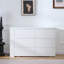 Commode 6 tiroirs en L avec commode extensible, bureau large et rangement profond pour chambre à coucher et vestiaire