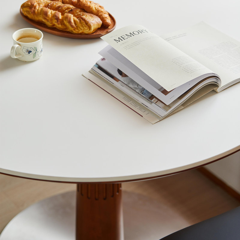 Table de salle à manger Scandinavian Boxwood, H 29,5 po x L 37,4 po x l 37,4 po