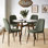 Chaise d'appoint rembourrée avec pieds en métal Jozwiak