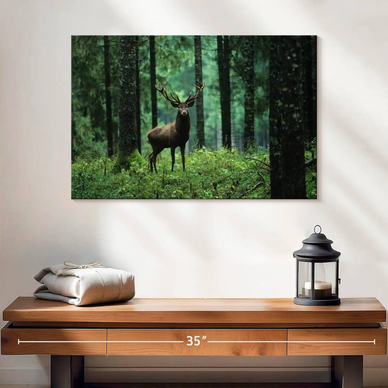 Brampt Elk In Forest, 16'' H x 24'' W