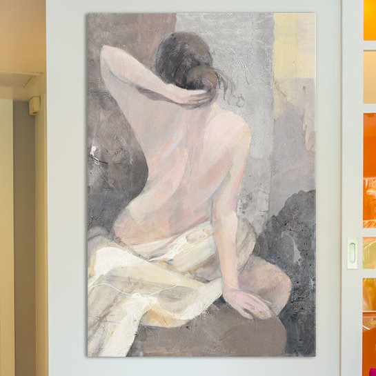 Après le bain I, reproduction d'art sur toile tendue, H 12 po x l 8 po x P 0,75 po, Toile tendue