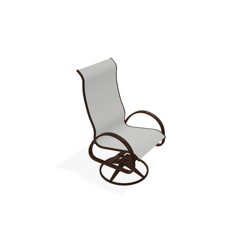 Fauteuil de patio pivotant Hiraku, Blanc 6D Sunbrella®, Kona texturé