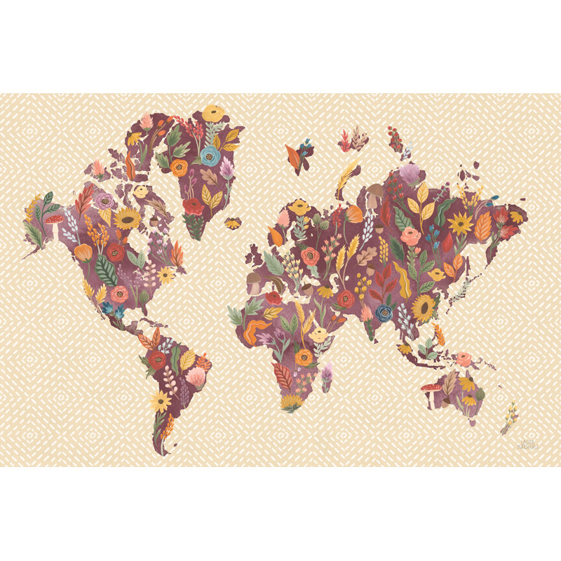 Harvest Garden World by Laura Marshall - Wrapped Canvas Painting, 61cm H x 91cm W