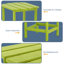 Table de bout toutes saisons Adirondack Tables de patio Tables de bout en plastique Vert citron-1660344228